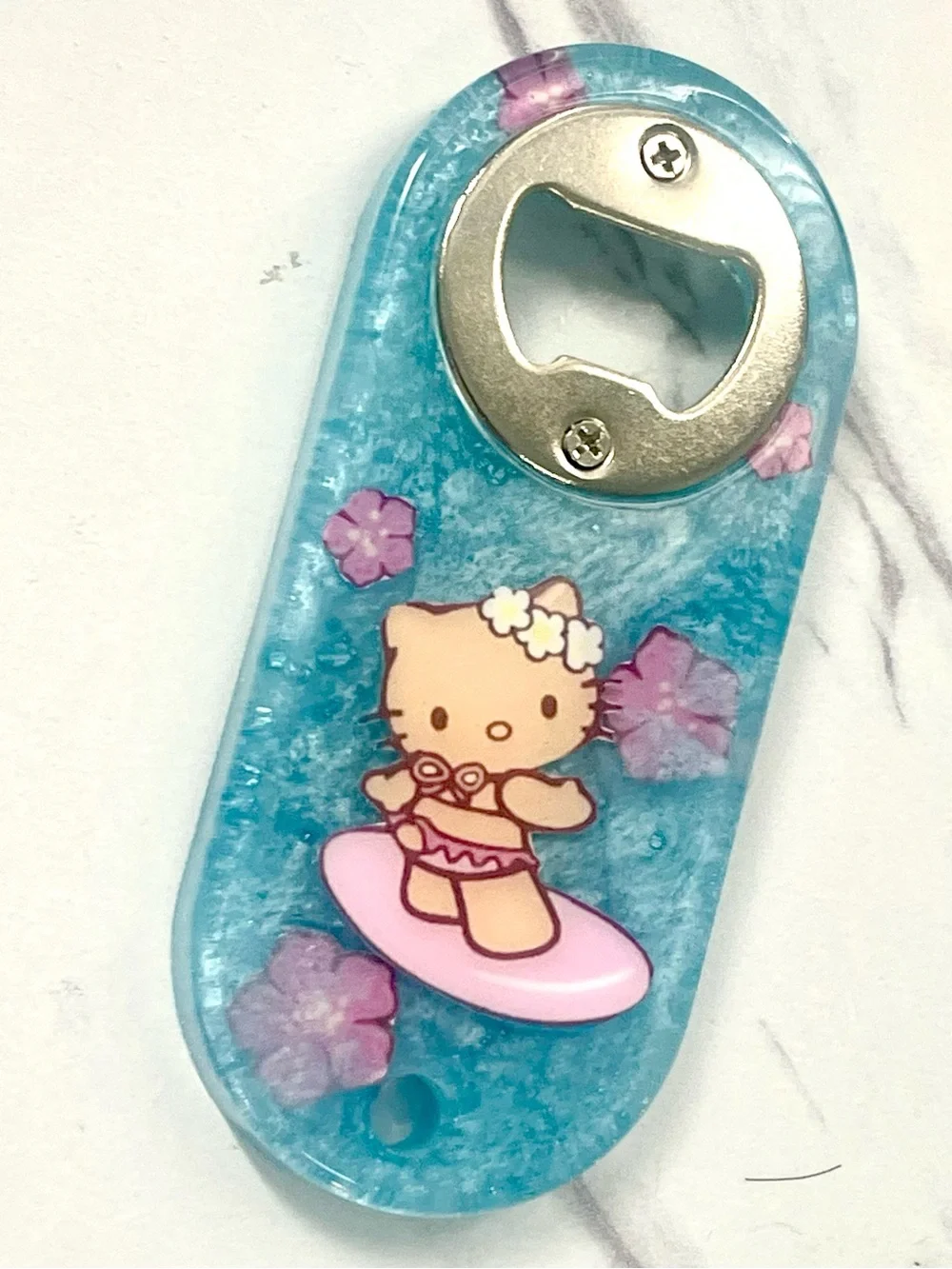 Kawaii Hawaii Hello Kitty Bottle Opener | Unique Tropical Collectible